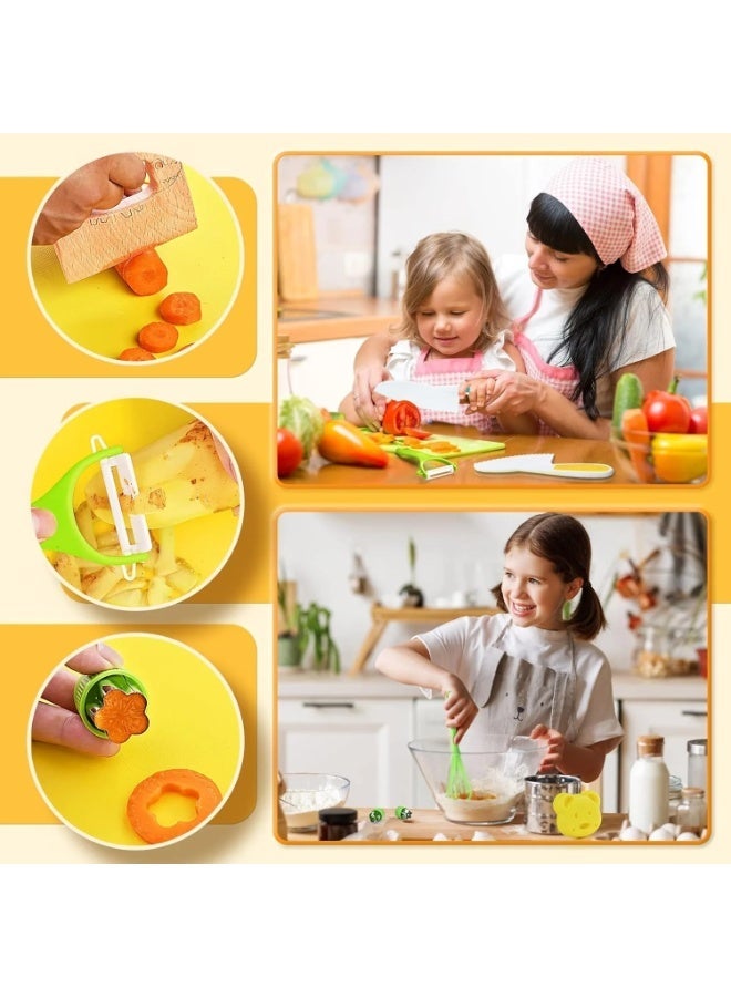 Fyliz 17 Pieces Montessori Kitchen Tools for Toddlers-Kids Cooking Sets Real-Toddler Safe Knives Set for Real Cooking - Image 2